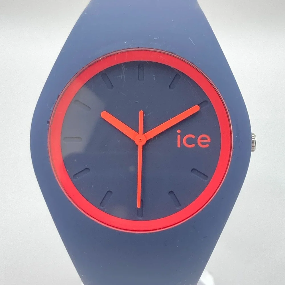 Ice Watch Duo Men's Watch 39mm Gray Neon Orange WR 100M New Battery 9